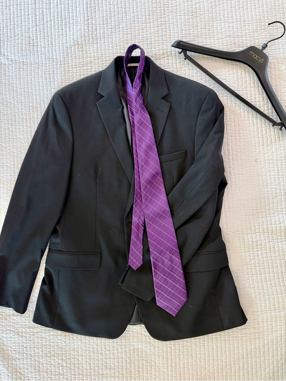 Calvin Klein Deep Purple Diagonal Stripe Tie
